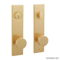 Solid Brass Entrance Door Set with Round Knob X913484