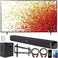 75 Inch 4K Nanocell TV Bundle with Soundbar, Subwoofer, Wall Mount, 6FT HDMI 2.0 Cables N172810