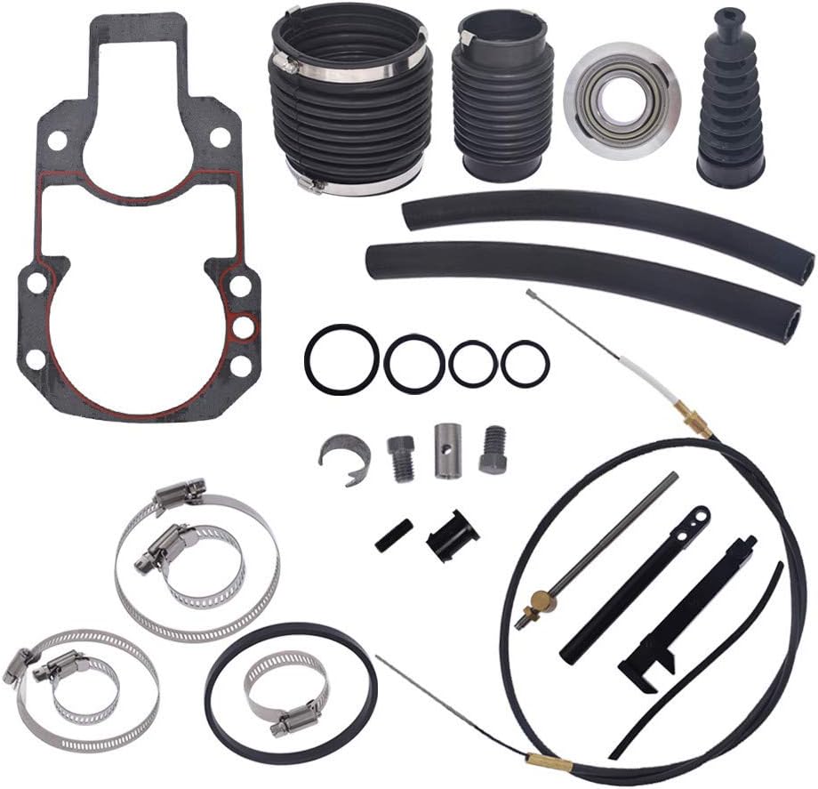 Transom Seal Bellow Repair Kit with Lower Shift Cable Replacement, Pack of 2 V72815
