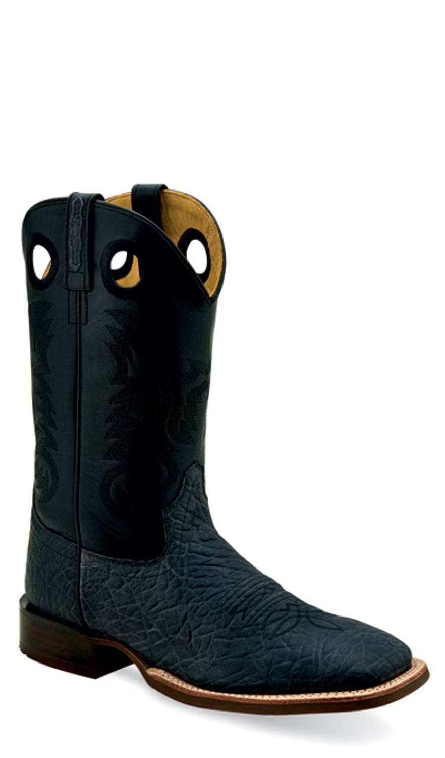 Black Leather Cowboy Boots Q9634