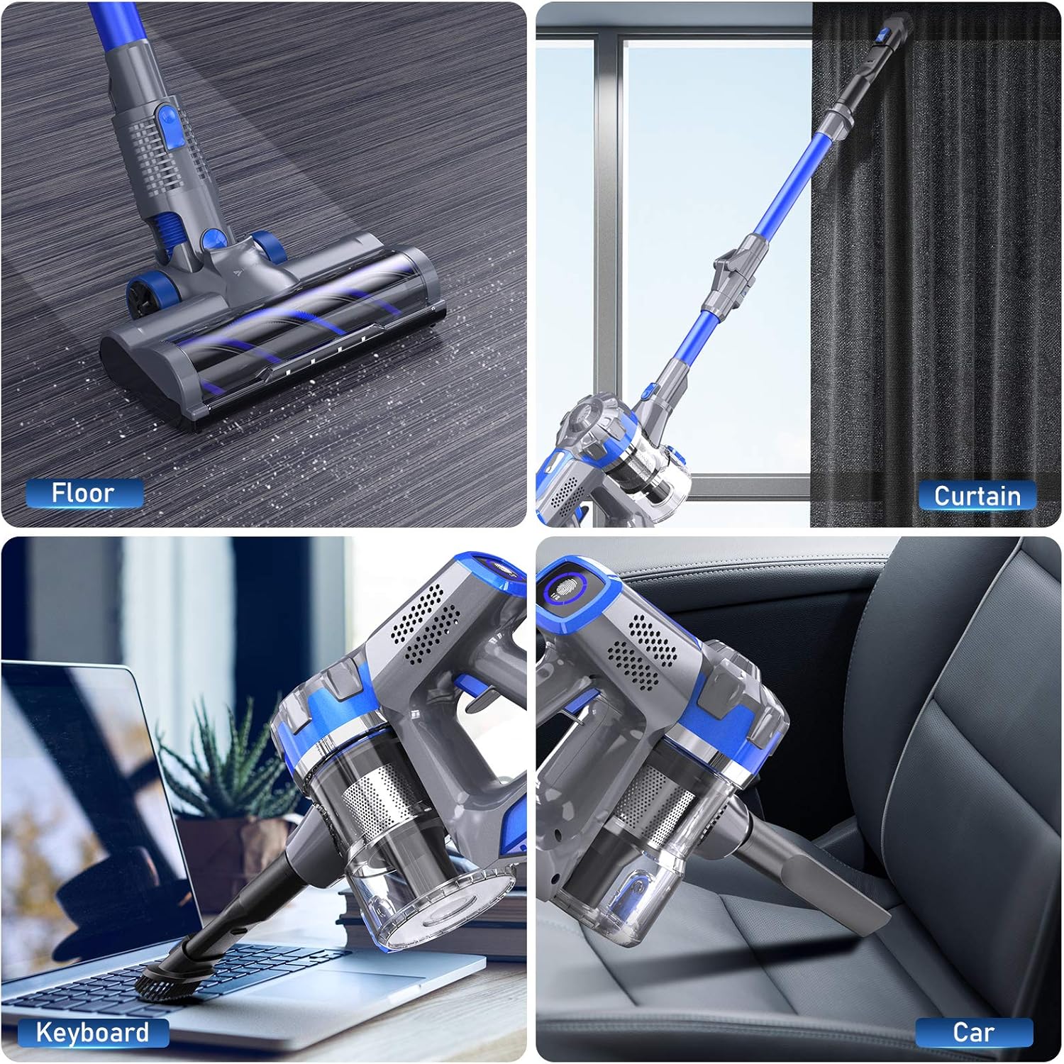Cordless 4 in 1 Stick Vacuum Cleaner with LCD Touch Screen G7401