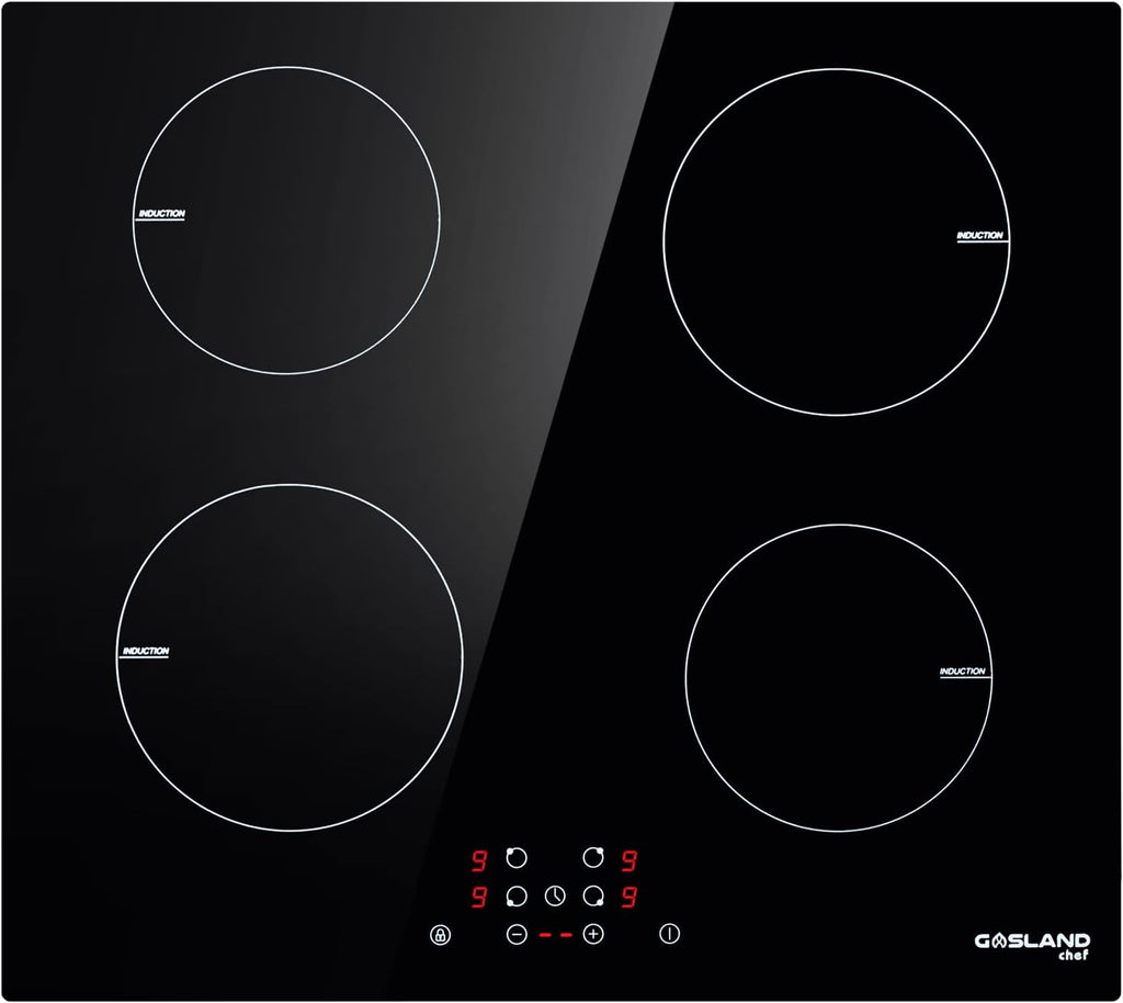 Induction Cooktop 30 Inch, 240V Drop-in 4 Cooking Zone, 9 Power Levels, Sensor Touch Control, Child Lock, Timer G960
