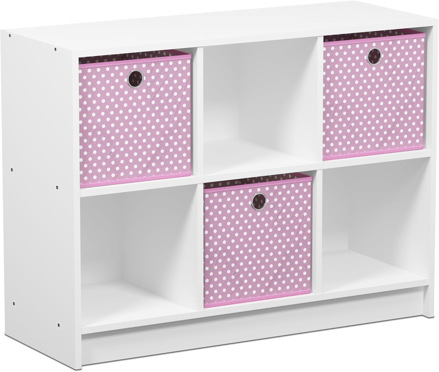 White/Light Blue Bookcase Storage Shelves P715