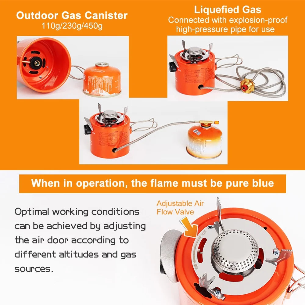 Portable 2000W Gas Heater Camping Stove A984