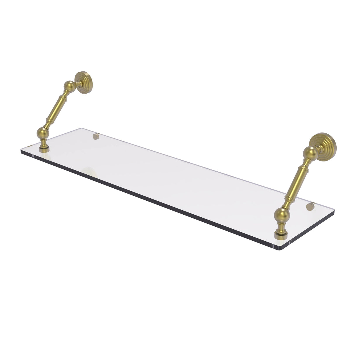 30 in. Floating Glass Shelf Satin Brass V361077