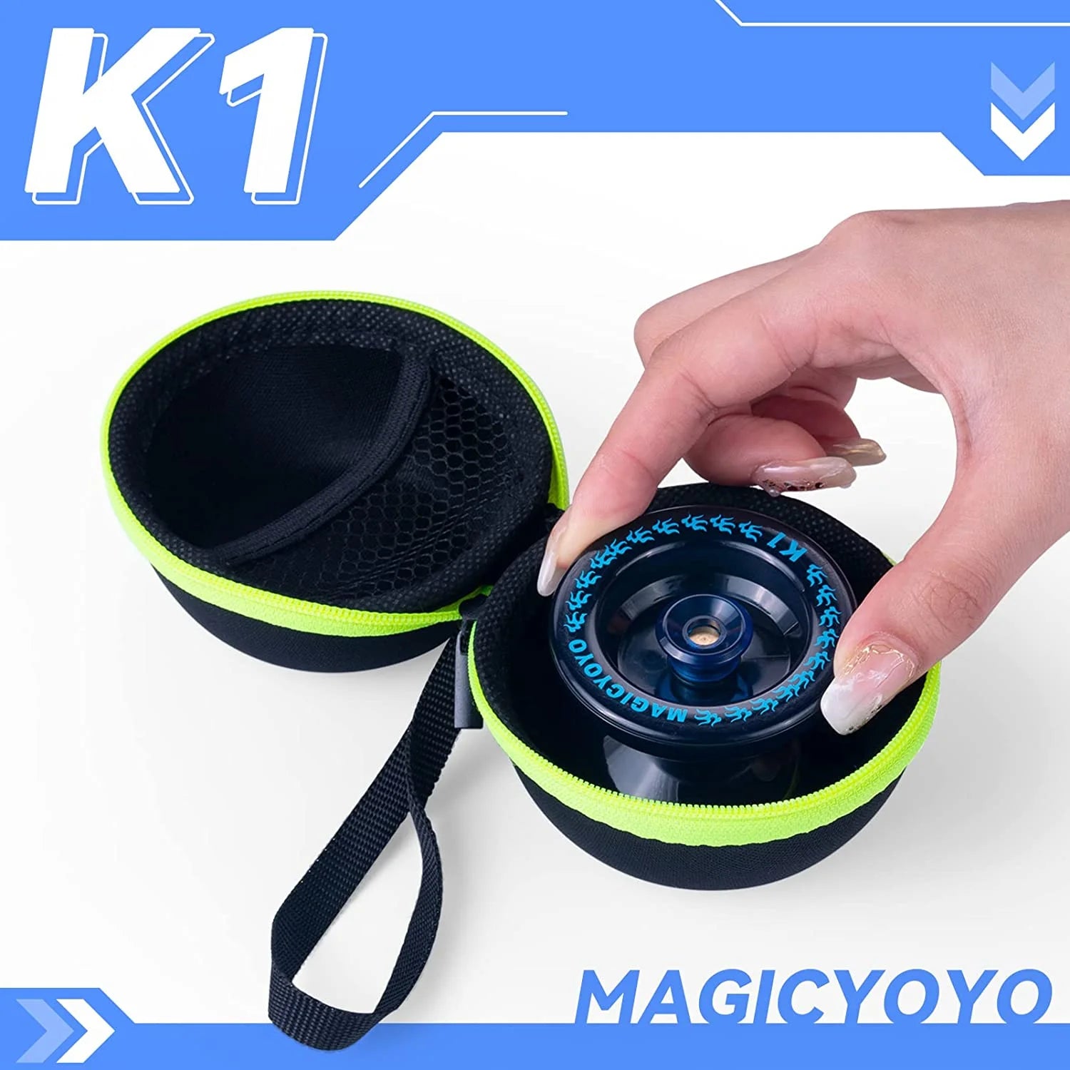 Blue Responsive Plastic Yoyo with 6 Strings M4856