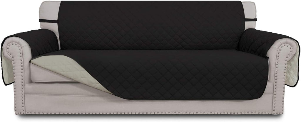 Sofa Slipcover Reversible Water Resistant Couch Cover with Elastic Straps Q591863