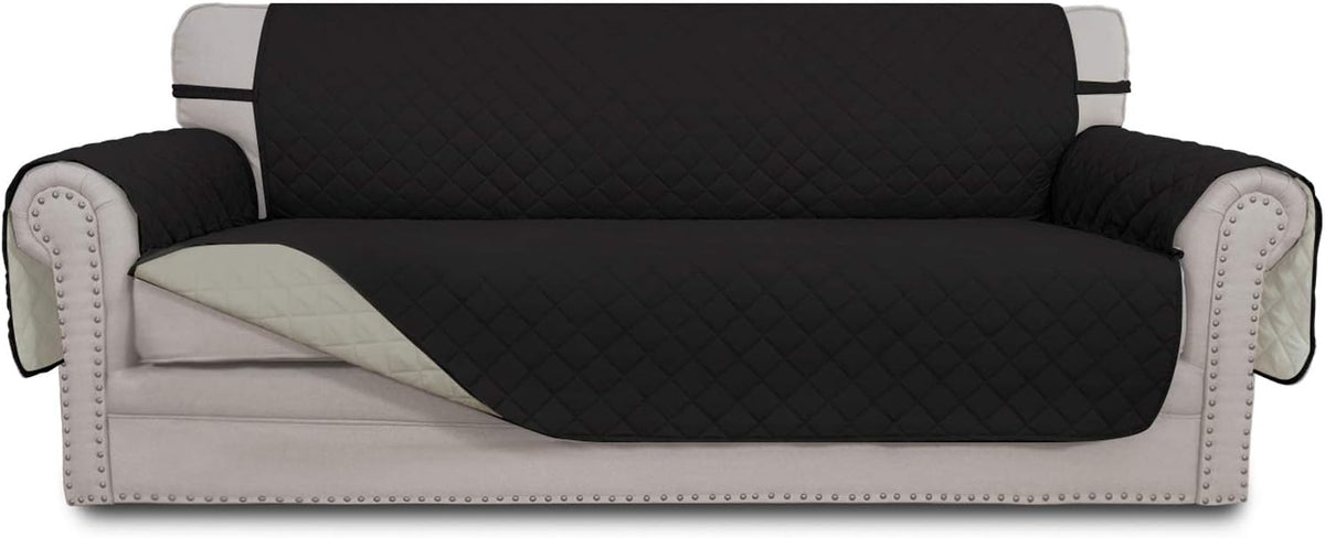 Sofa Slipcover Reversible Water Resistant Couch Cover with Elastic Straps Q591863