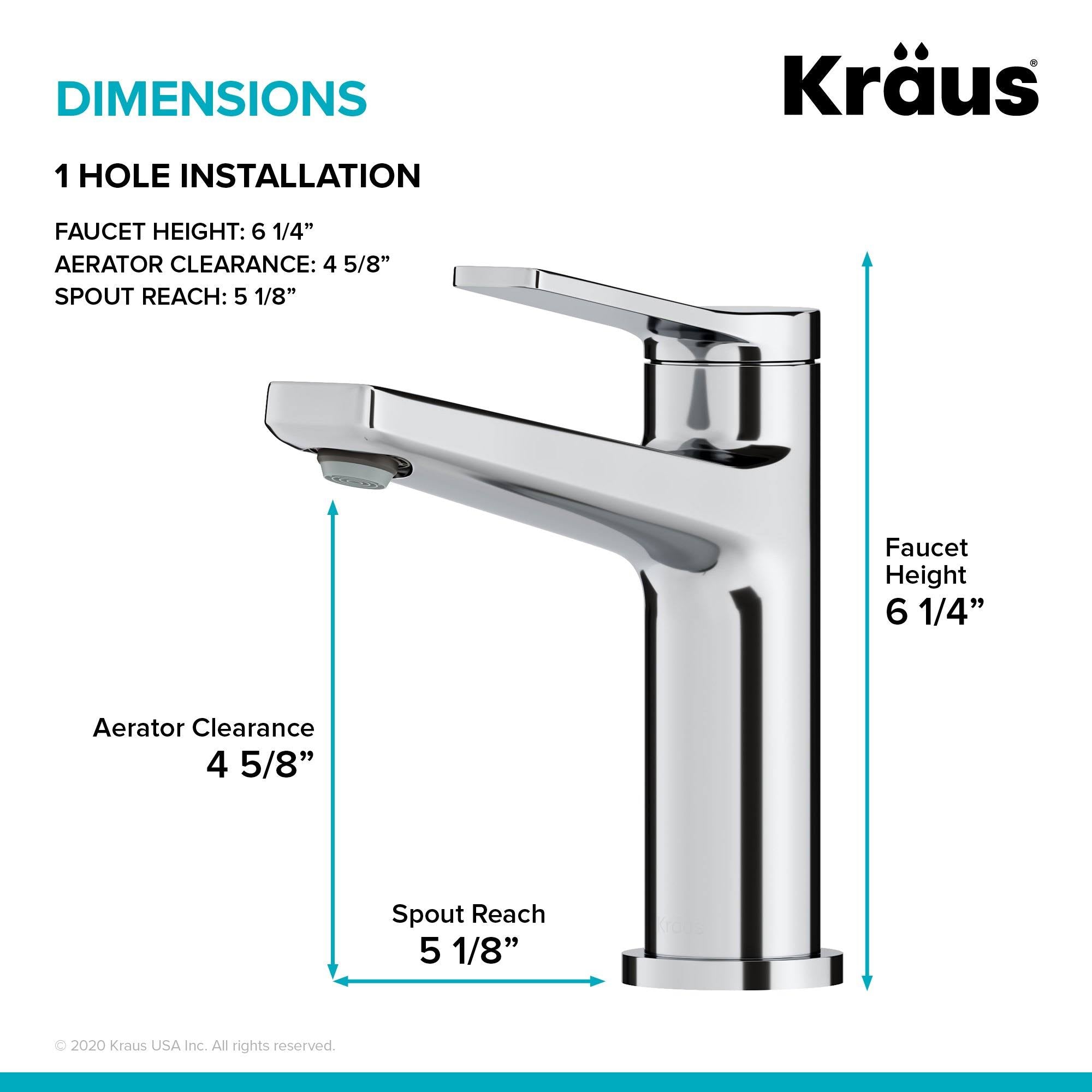 Single Handle Bathroom Faucet - Stainless Steel B924