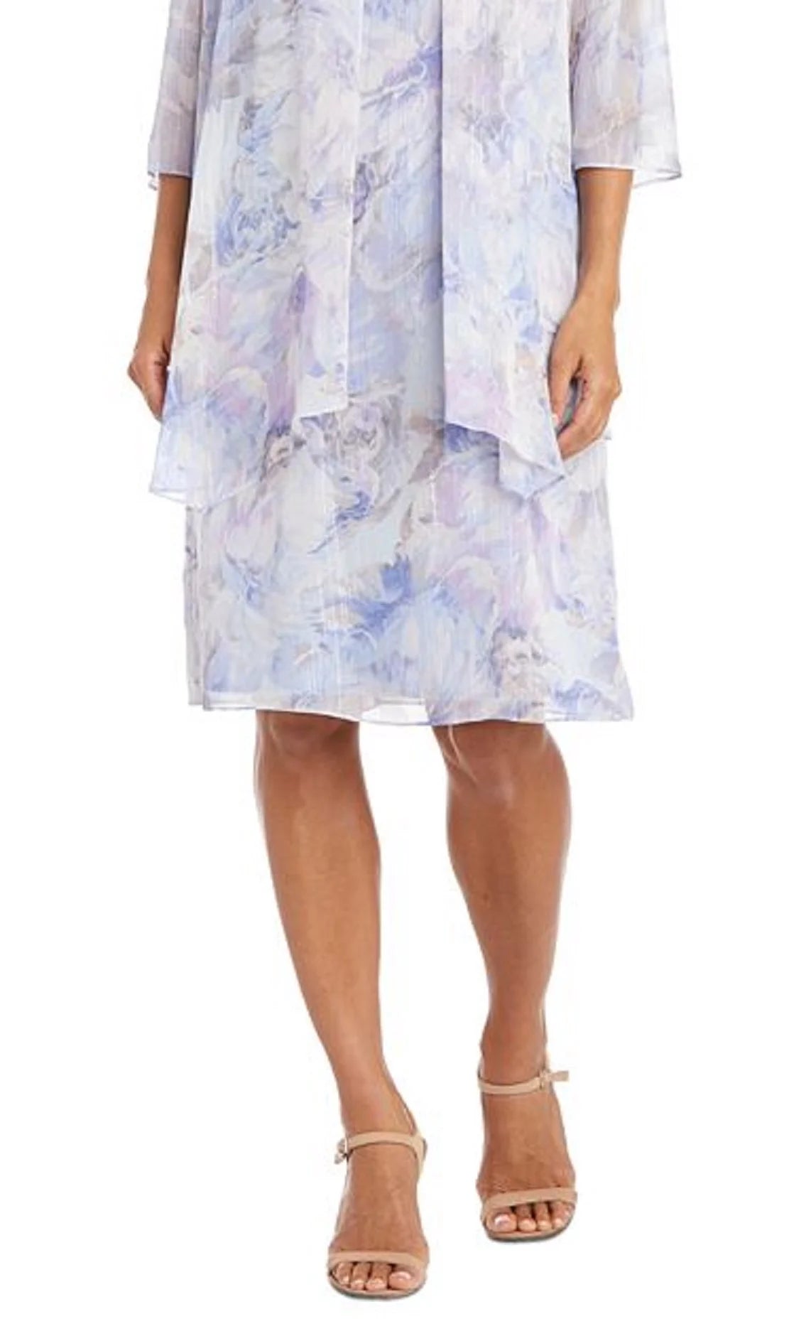 Floral Print Jacket Dress Purple Size 16 U169