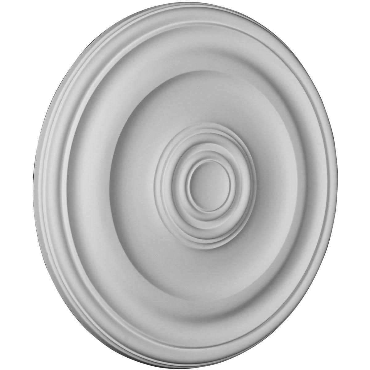 15 7/8x22OD x 1 1/2x22P Hand-Painted Steel Gray Ceiling Medallion I749