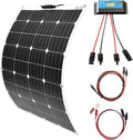 100W Flexible Monocrystalline Solar Panel Kit with 10A Controller and Cable Q8955