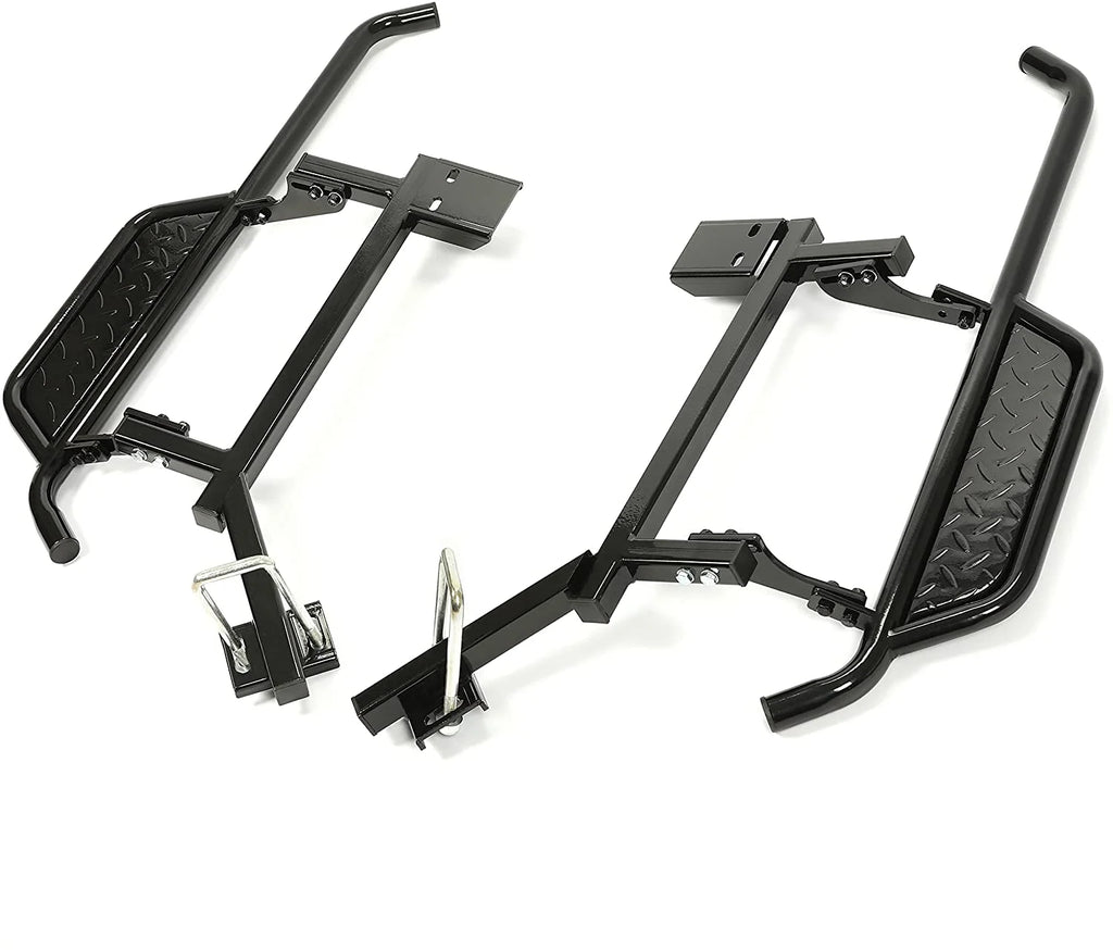 Black Steel Nerf Bars Step Down Kit S2577