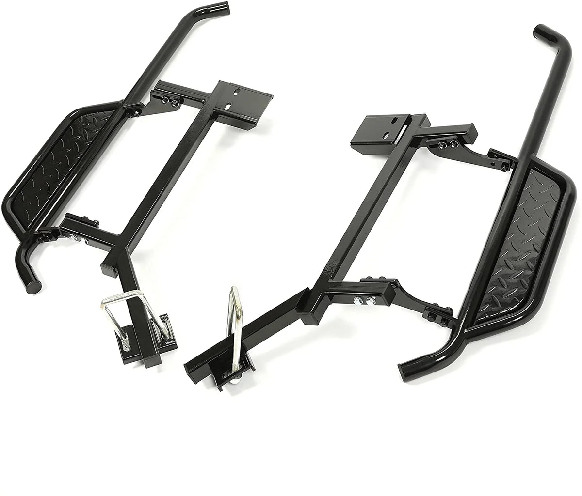 Black Steel Nerf Bars Step Down Kit S2577