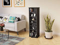 Black 2-Sided CD DVD Media Spinning Storage Tower D83242