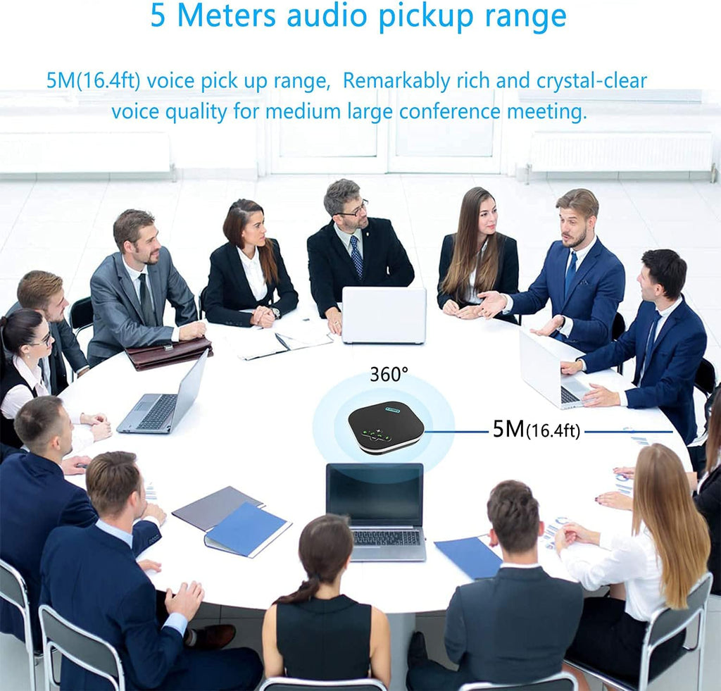 Wireless Speakerphone Conference Speaker with 4 Mics M524373