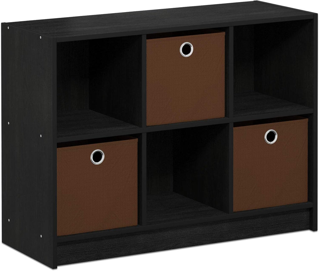 White/Light Blue Bookcase Storage Shelves P715
