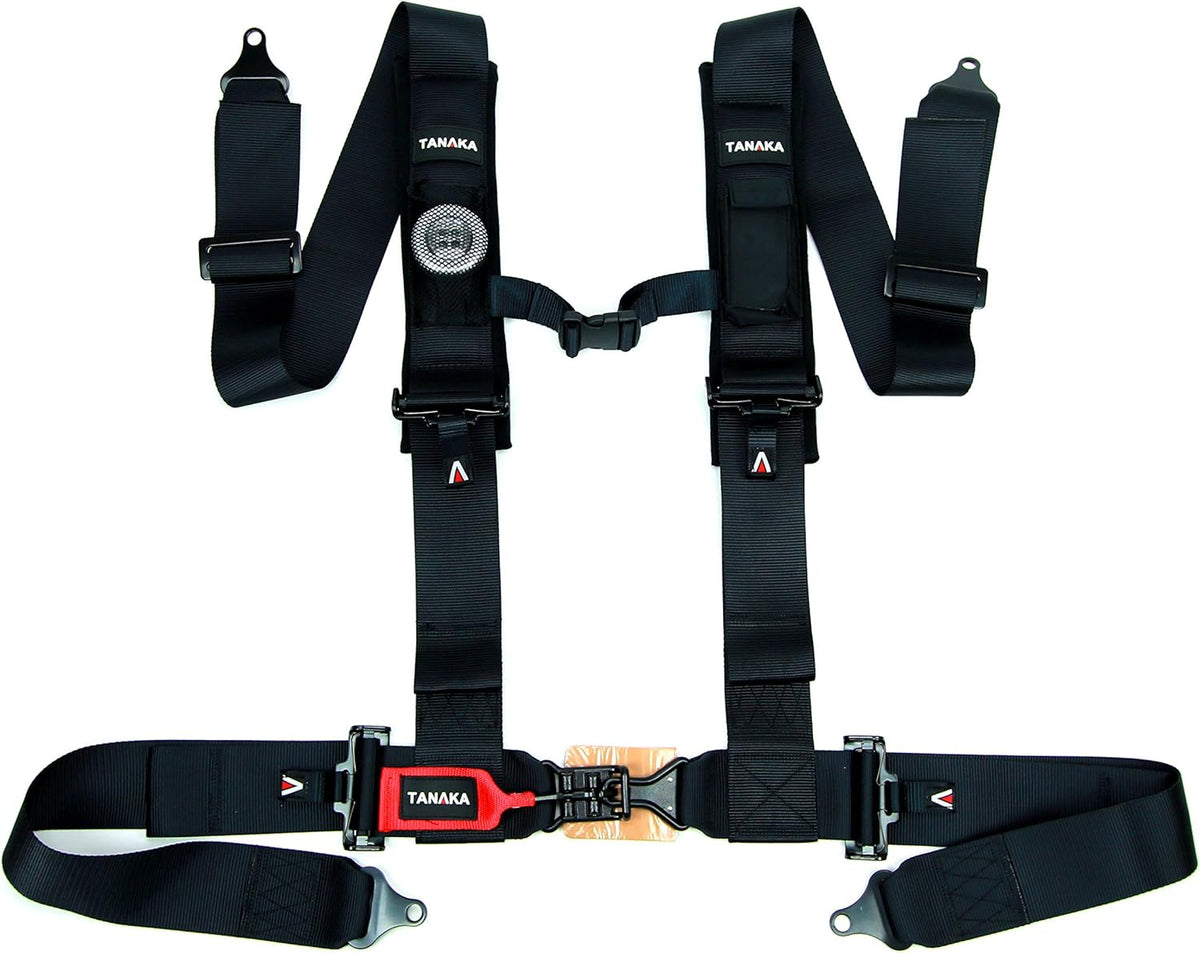 Black 5 Points Safety Harness Set with Shoulder Pads, Pack of 2 J62564