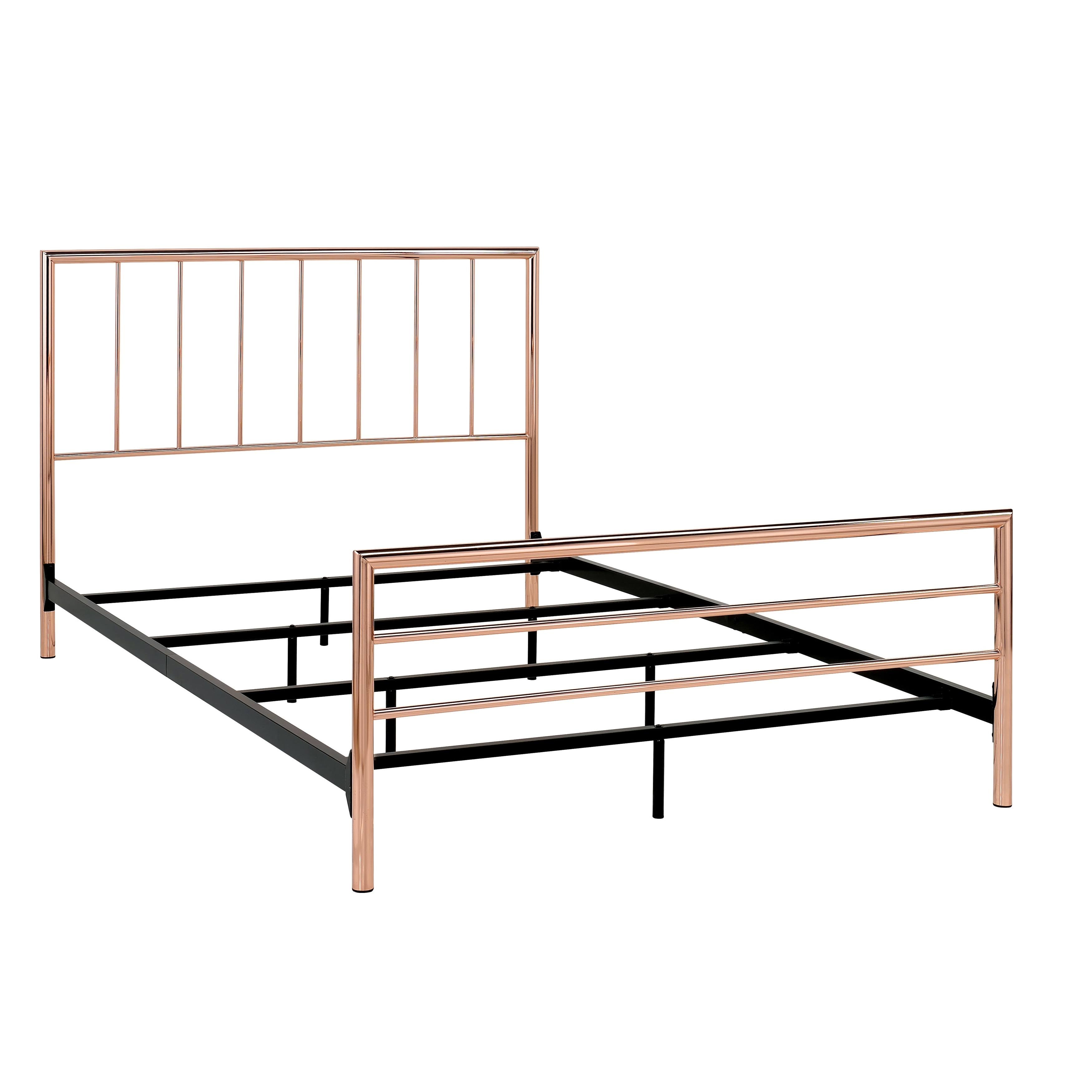 California King Rose Gold Metal Bed M8366