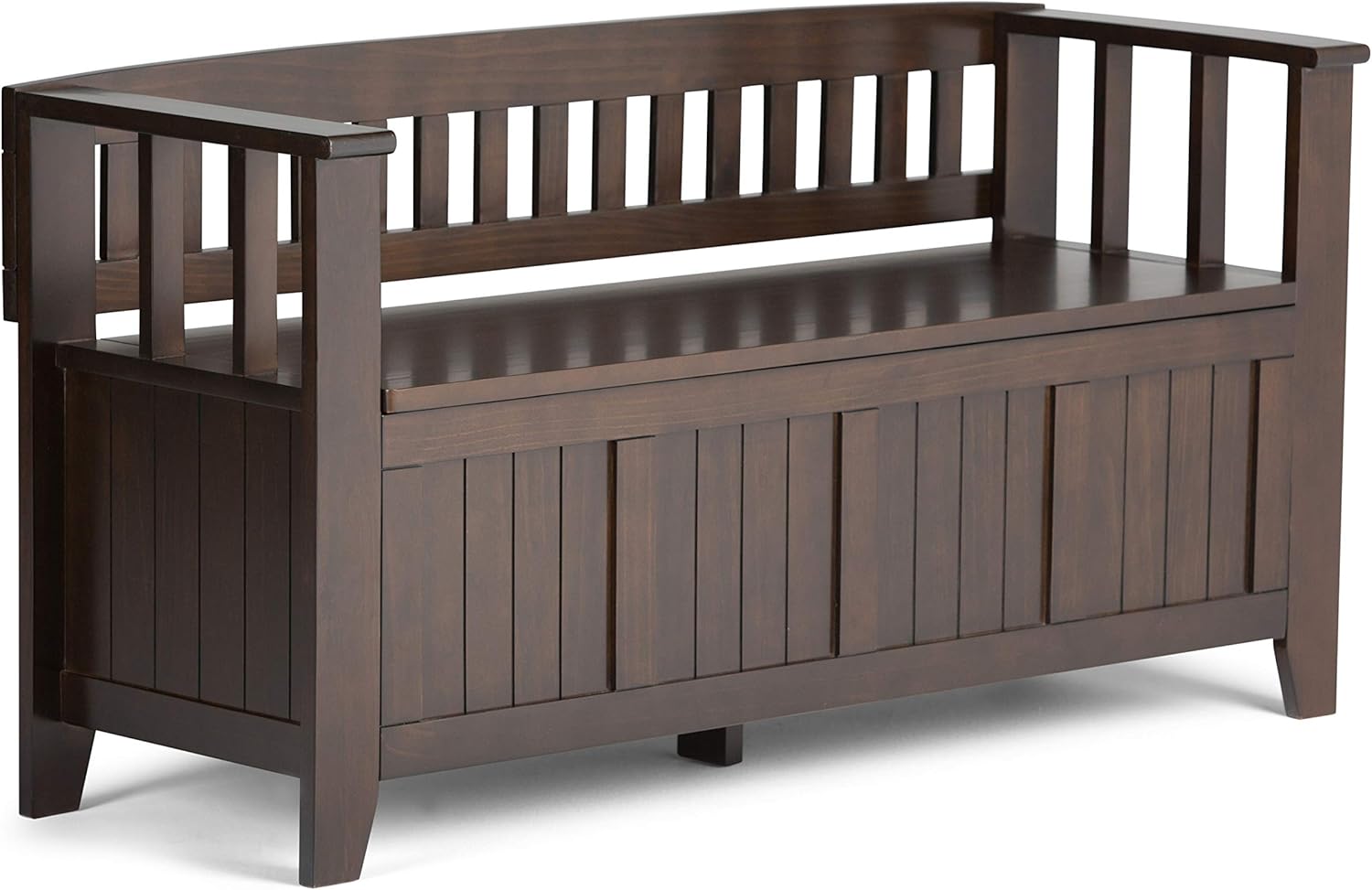 Solid Wood Entryway Storage Bench with Safety Hinge G304