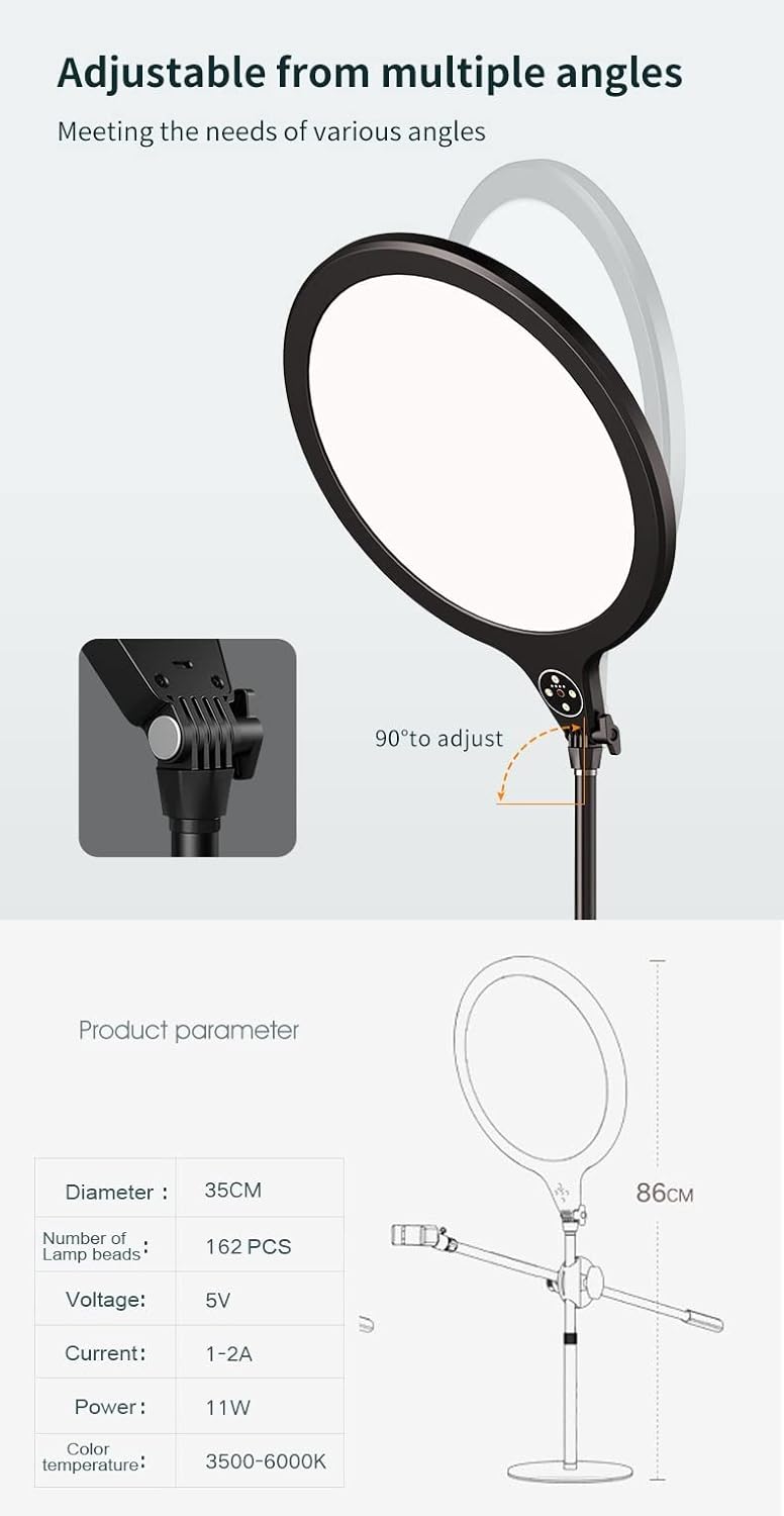 LED Video Conference Lighting Kit with Phone Mount, Pack of 2 G602064