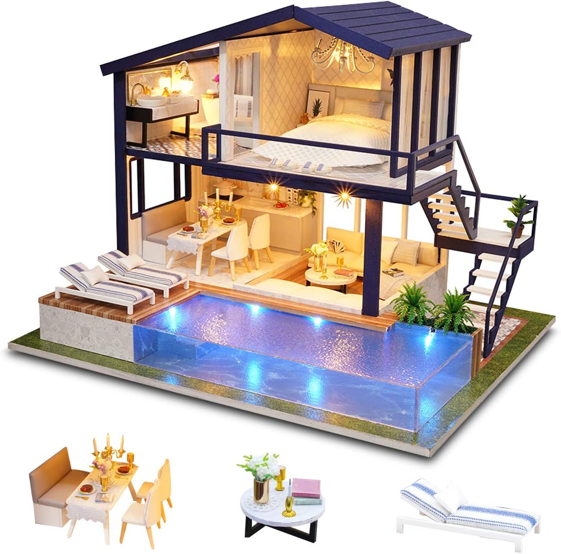 DIY Miniature Dollhouse Kit 1:24 Scale N122