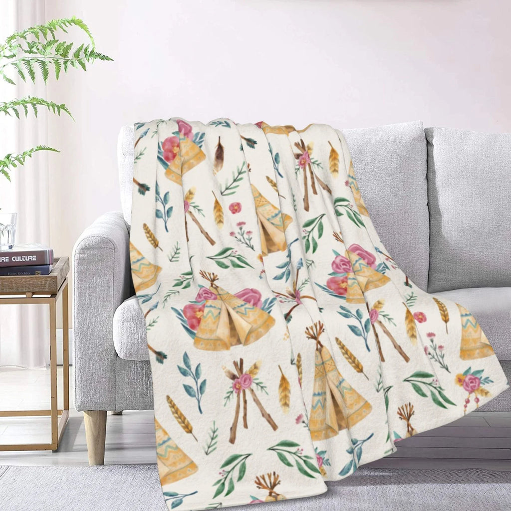 Flannel Throw Blanket, 50 x 70 inches I8135