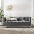 Gray Performance Velvet Sofa J368
