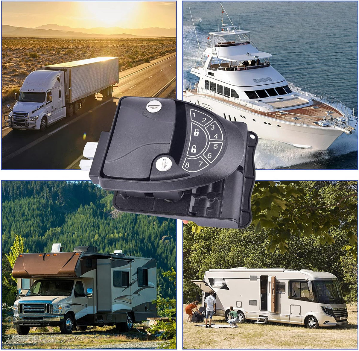 Waterproof Metal RV Keyless Entry Door Lock with Backlit Keypad I717