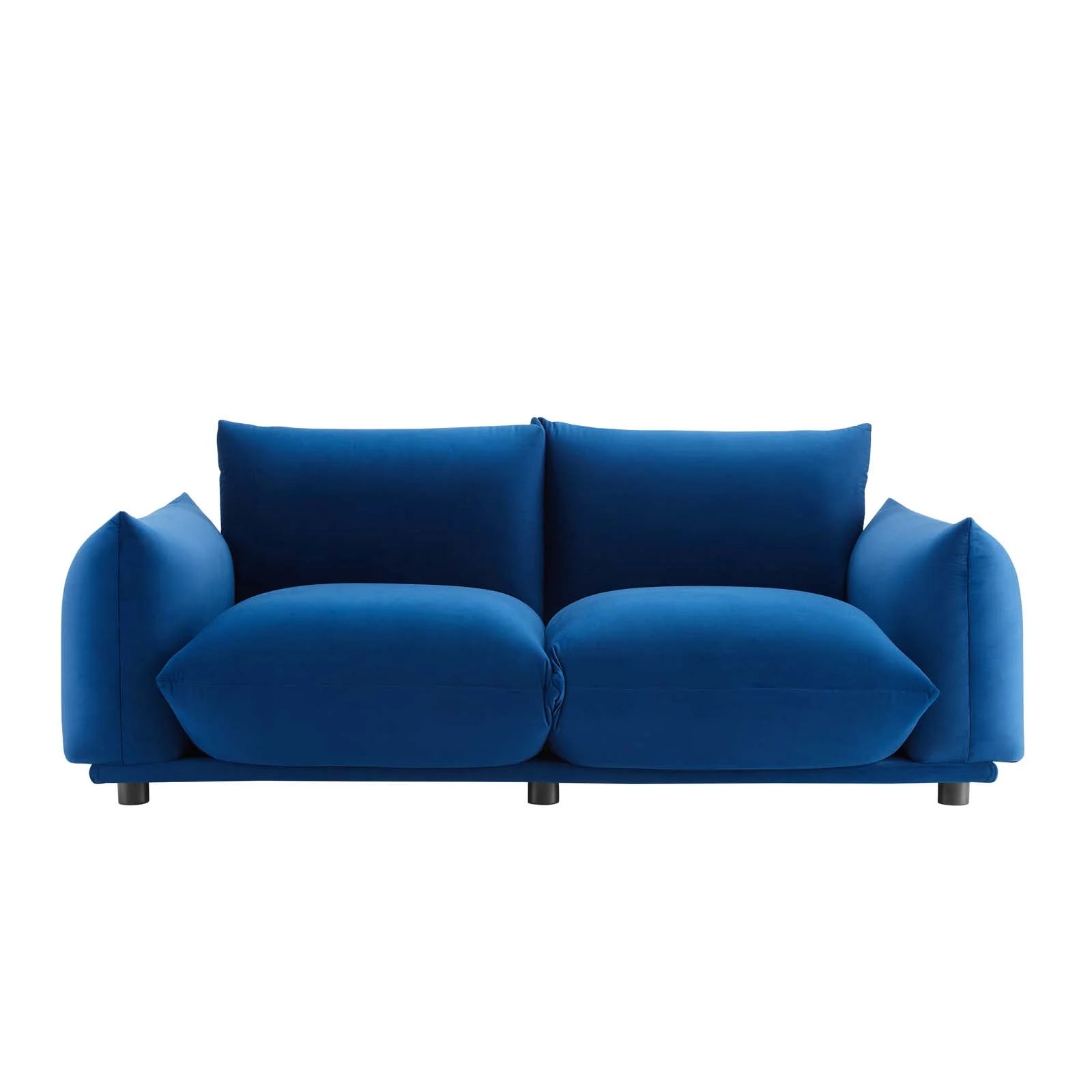 Navy Performance Velvet Loveseat Y9909