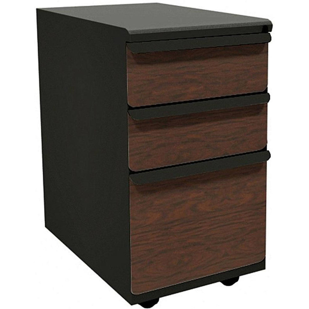 19x22D Mobile Ped with Figured Mahogany Fronts W973216