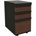 19x22D Mobile Ped with Figured Mahogany Fronts W973216