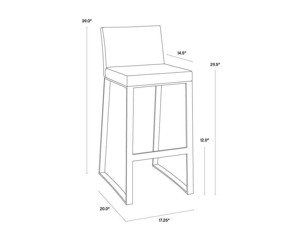 White Bar Stool P202