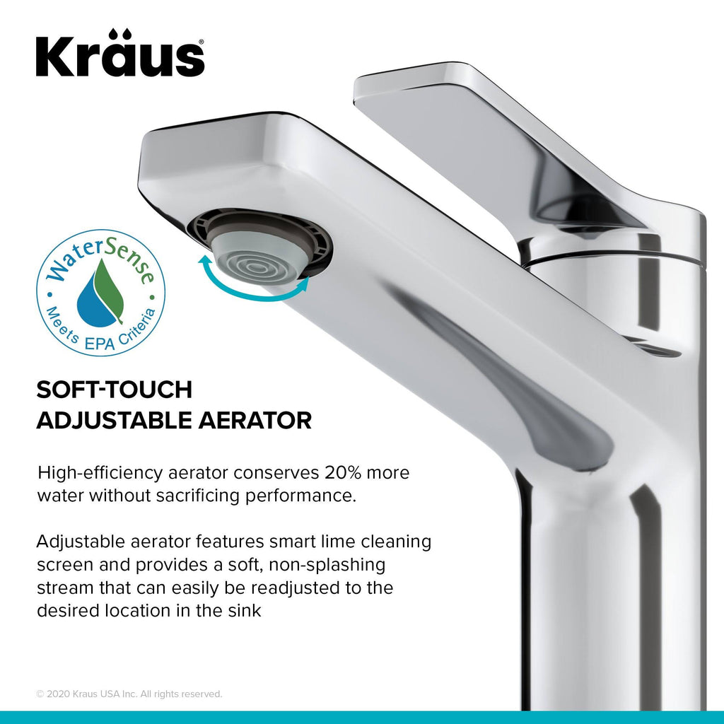 Single Handle Bathroom Faucet - Stainless Steel B924