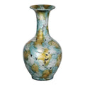 Green/Gold Ceramic Trumpet Vase Z5125