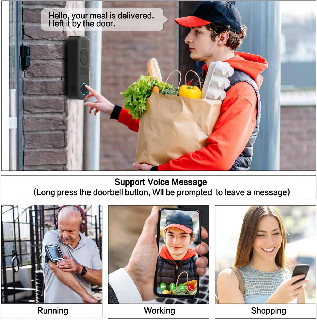 Wired Video Doorbell Camera with 2-Way Audio P935967
