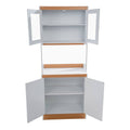 White Kitchen Cabinet with Glass Doors F7224