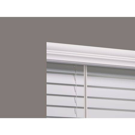 Cordless Faux Wood Blind, White, 32x22w x 64 G217