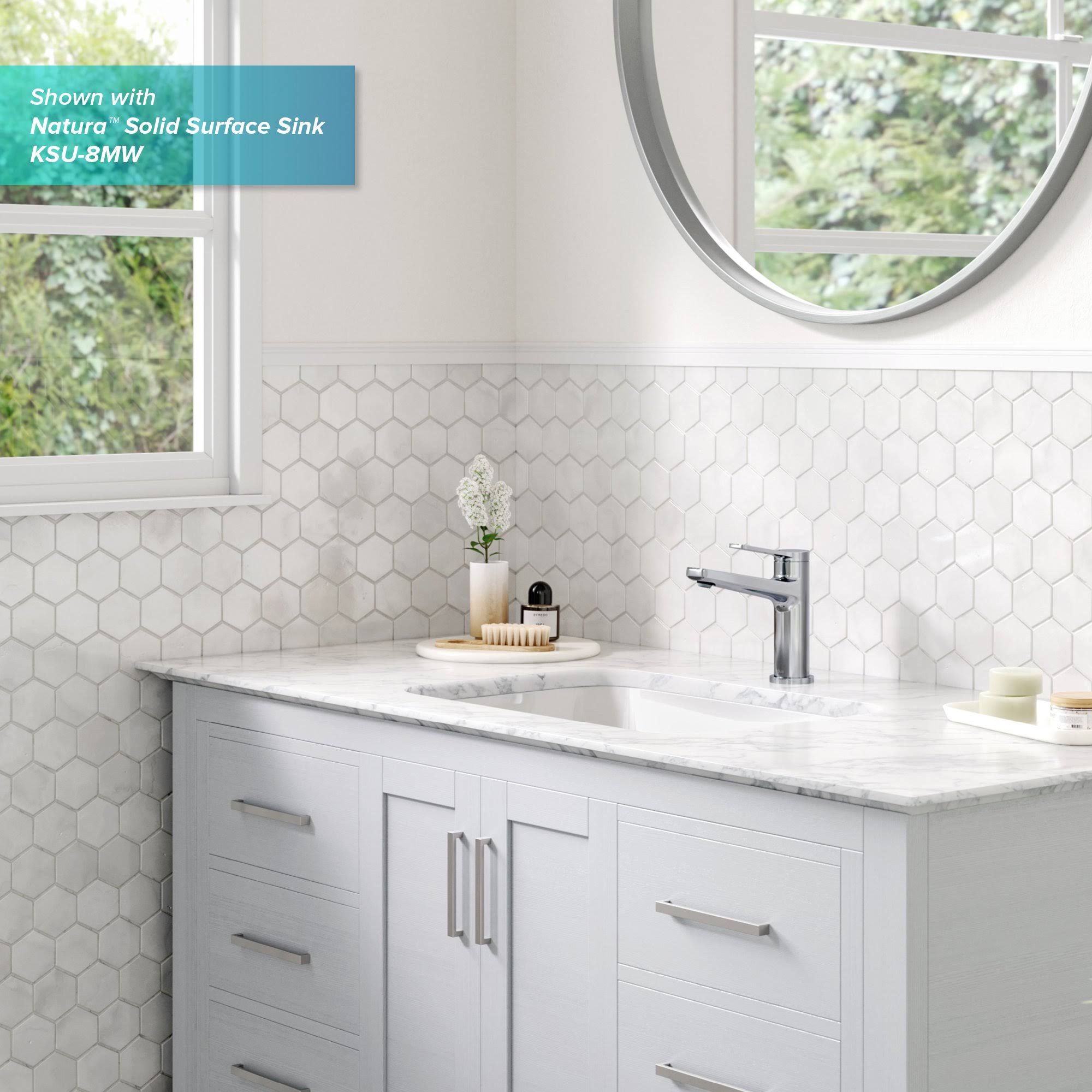 Single Handle Bathroom Faucet - Stainless Steel B924