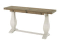 White Stain Pedestal Flip Top Sofa Table U76638