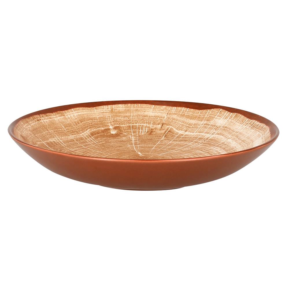 Timber Brown Porcelain Deep Coupe Plate - 12/Case E45682