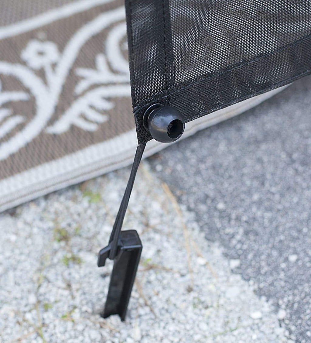 Black Mesh RV Awning Sun Shade Screen with Zipper 14' x 9' B288