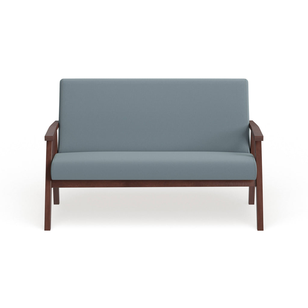 White Fabric Settee Loveseat Z296