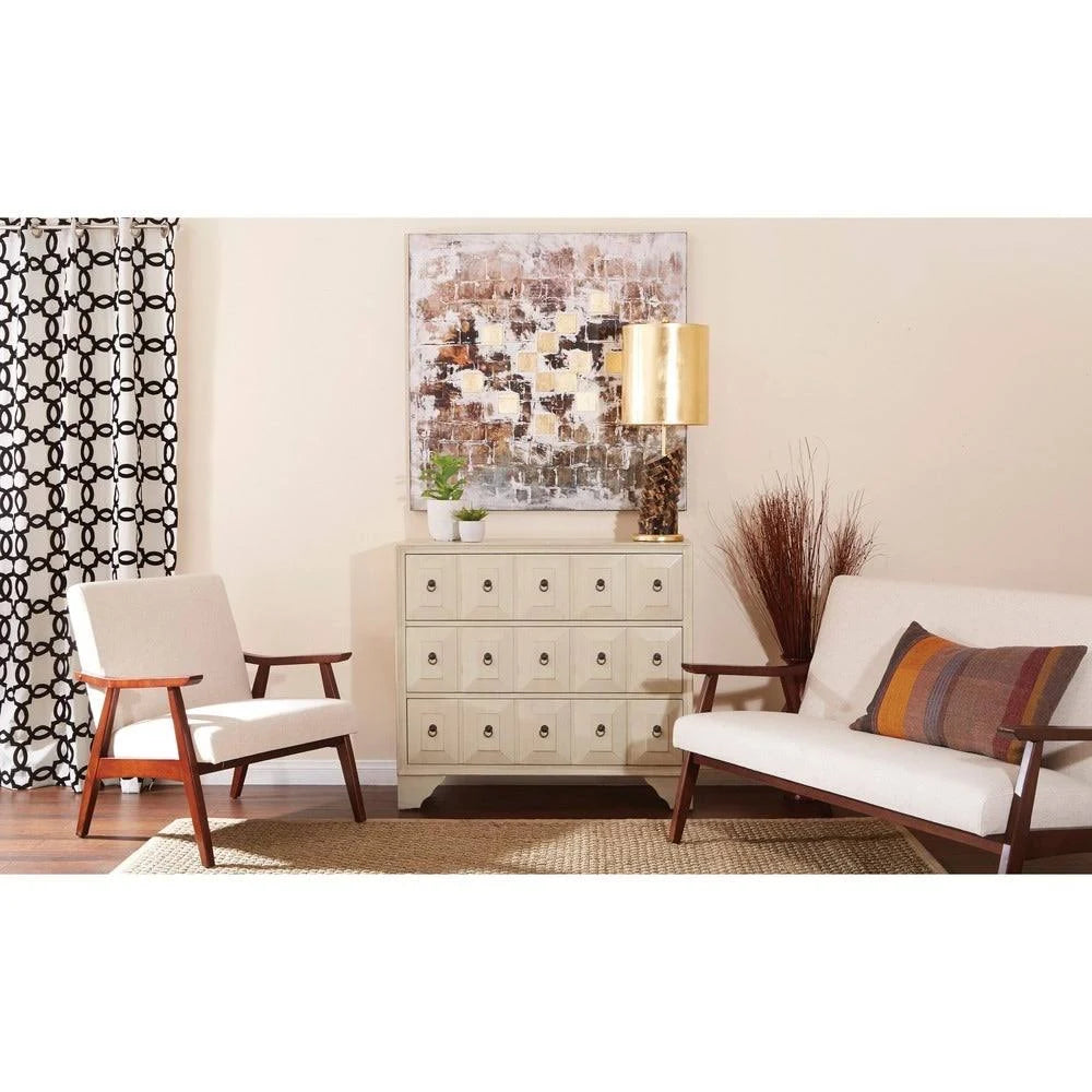 White Fabric Settee Loveseat Z296