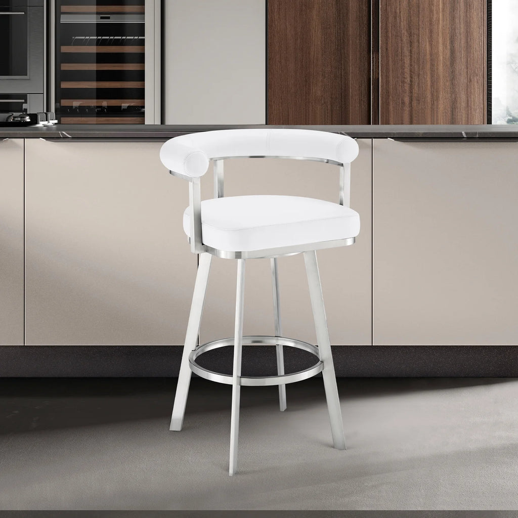 Black/Chrome Swivel Bar Stool K13771