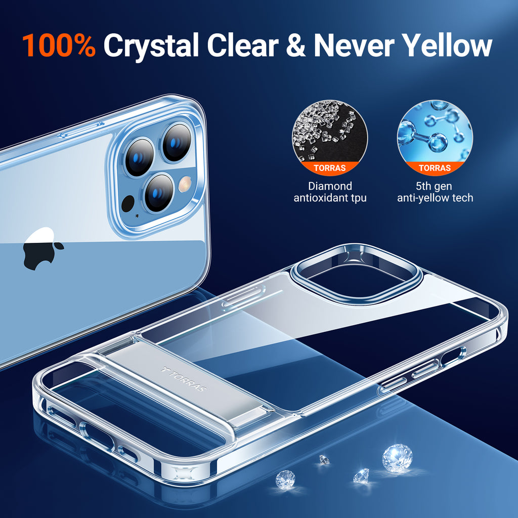 Clear 3-Way Stand Shockproof iPhone 13 Case A560