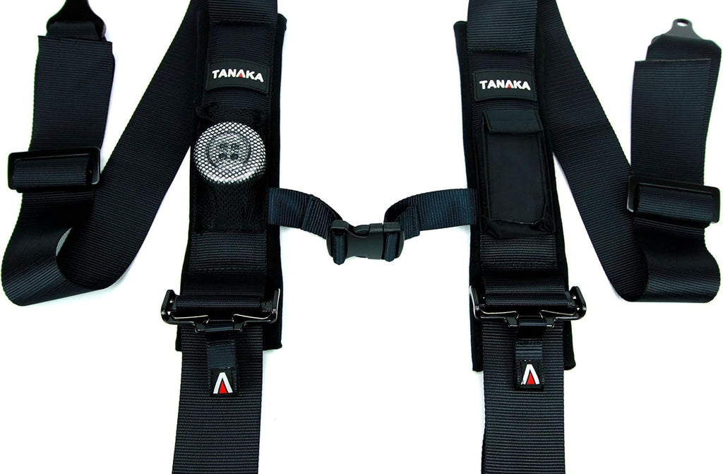 Black 5 Points Safety Harness Set with Shoulder Pads, Pack of 2 J62564