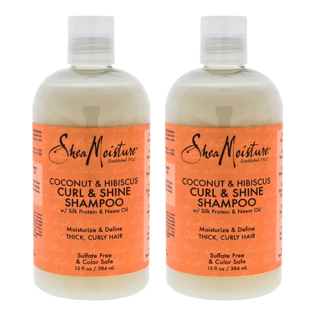 Coconut & Hibiscus Curl & Shine Shampoo, Pack of 2, 13 oz U35173