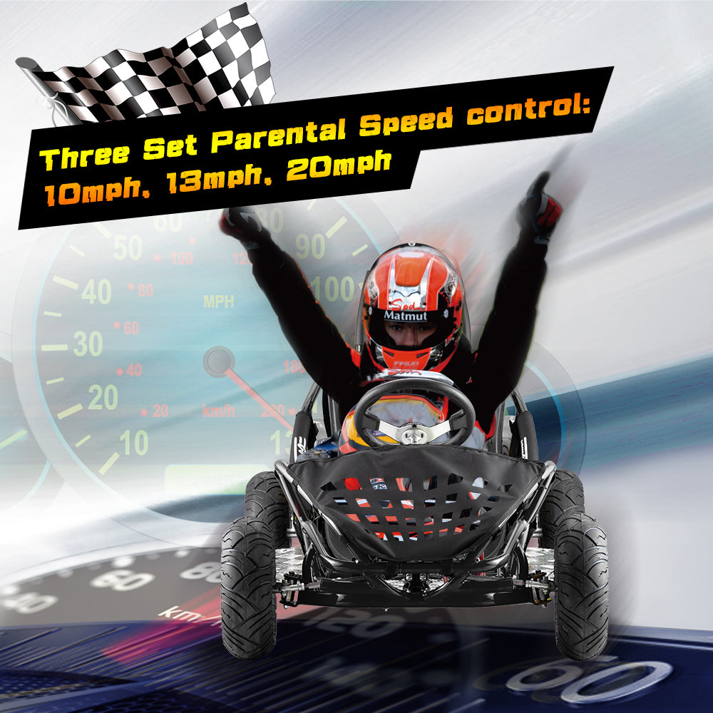 Electric Go Kart for Kids, 1000W 48V, Max Speed 20Mph W6143
