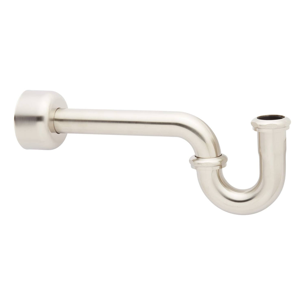 1-1/4x22 P-Trap with High Box Flange - Polished Brass G52578